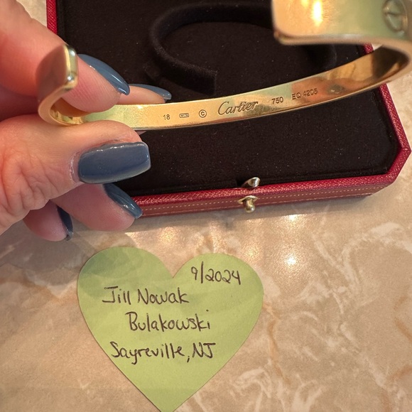 Cartier cuff LOVE bracelet yellow gold size 18 - Picture 12 of 12